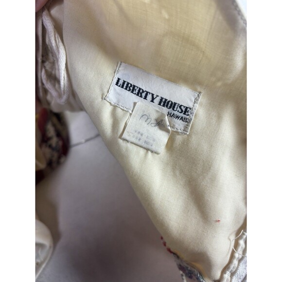 Vtg 70s Princess Kaiulani Hawaiian Maxi Floral Dress M Short Puff Sleeves Eyelet - Picture 3 of 16